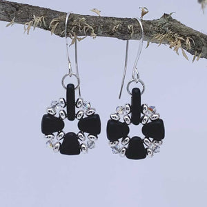 nz black and silver earrings jewellery