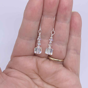 silver crystal bridal earrings NZ