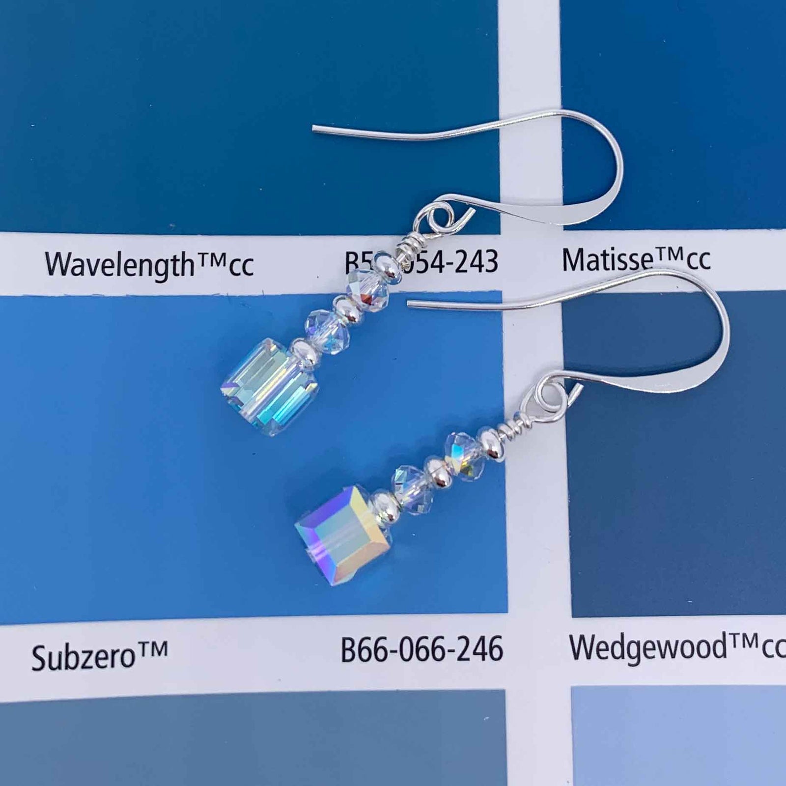 silver crystal bridal earrings NZ