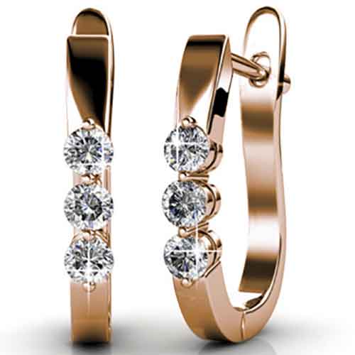rose gold huggie earrings jewellery for women