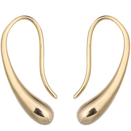 gold modern drop earrings
