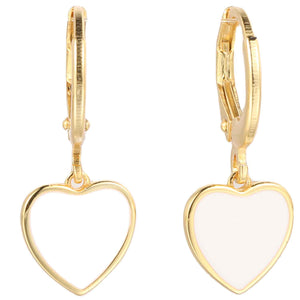 gold huggie heart earrings nz
