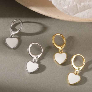 gold huggie heart earrings nz