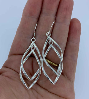 silver dangle earrings frenelle