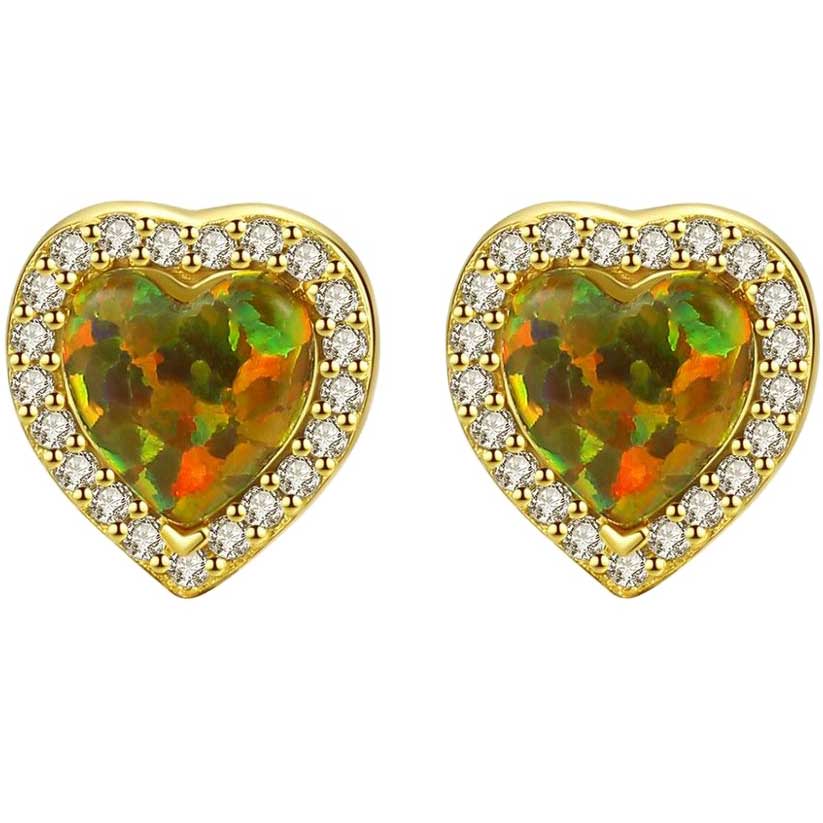 stud earrings gold opal nz