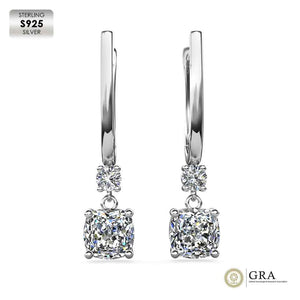 silver moissanite bridal drop earrings nz