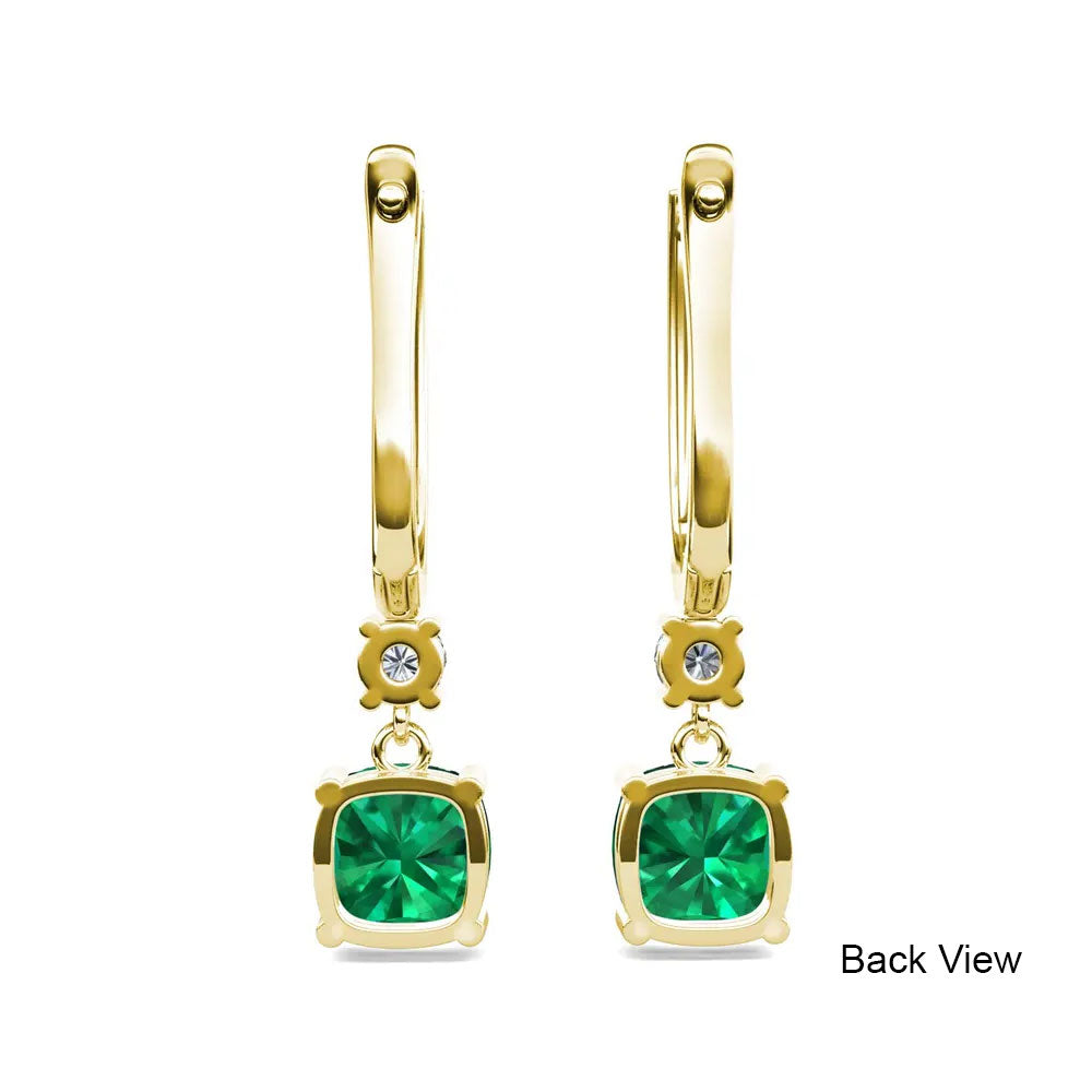 gold emerald drop earrings jewellery nz