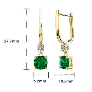 gold emerald drop earrings jewellery nz