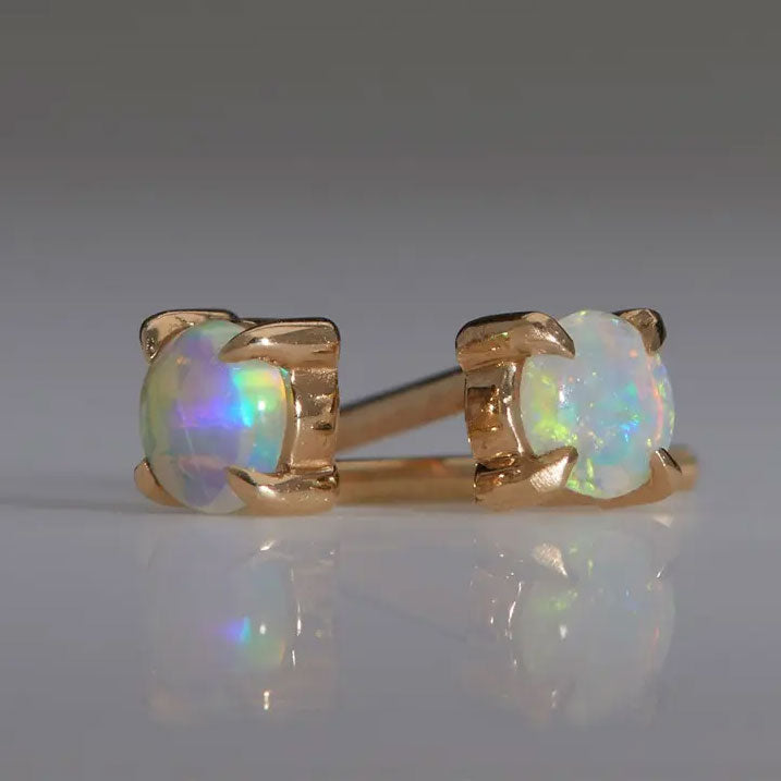 Tiny hot sale opal studs