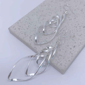 silver cascading earrings jewellery