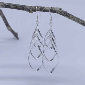 silver cascading earrings frenelle
