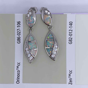 silver drop earrings opal jewellery women resene