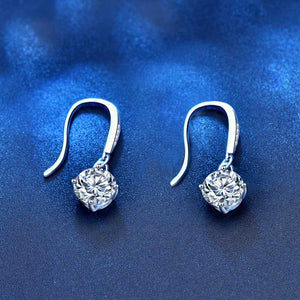 silver moissanite drop earrings jewellery women