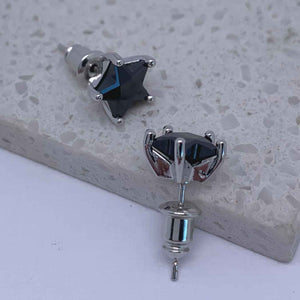 black crystal star stud earrings online