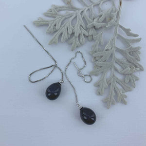 frenelle jewellery earrings threaders pearl silver