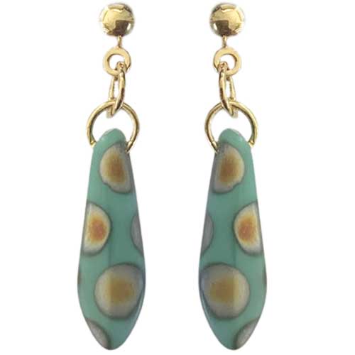 green gold stud drop earrings jewellery nz