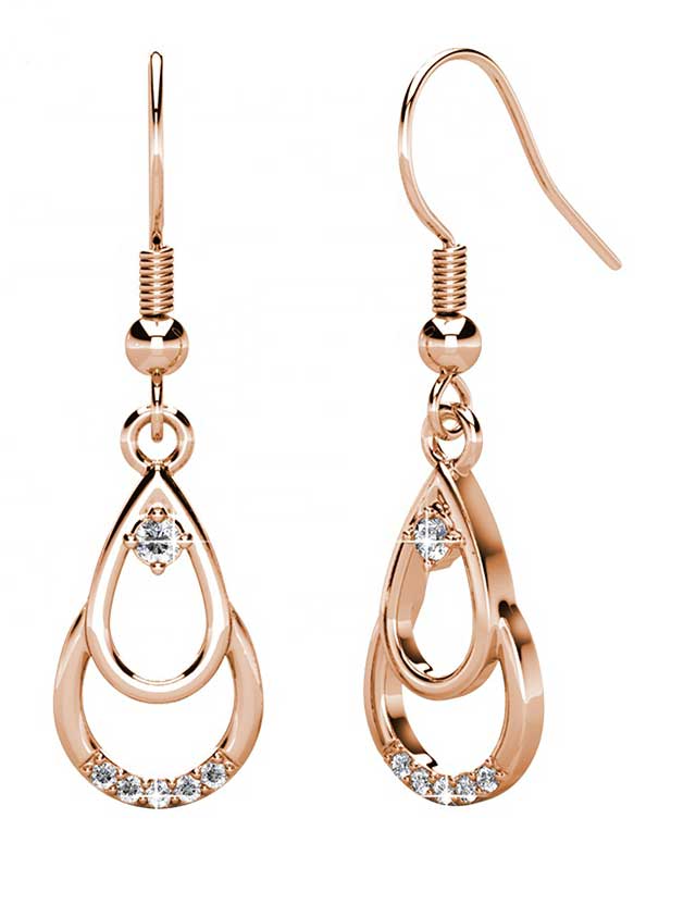 rose gold jewellery set crystal for women