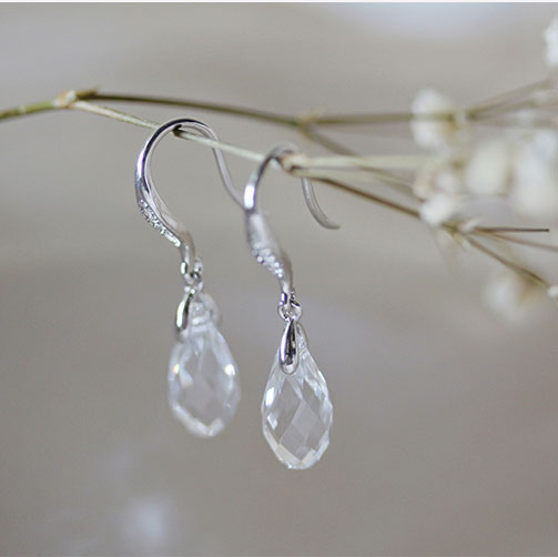 crystal silver earrings jewellery for women