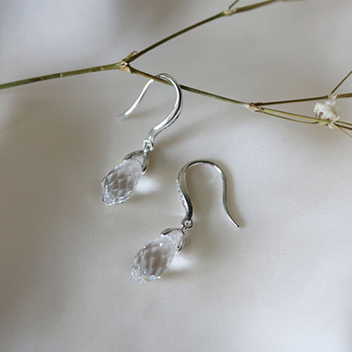 crystal silver earrings jewellery for women