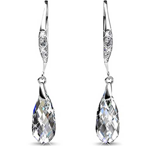 crystal silver earrings jewellery for women