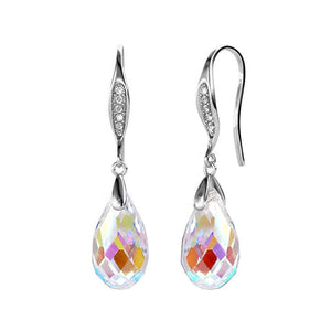 ab crystal drop earrings coloured