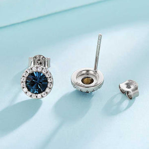 silver crystal stud earrings jewellery women nz