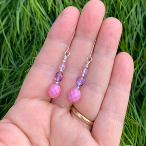 pink silver earrings jewellery nz