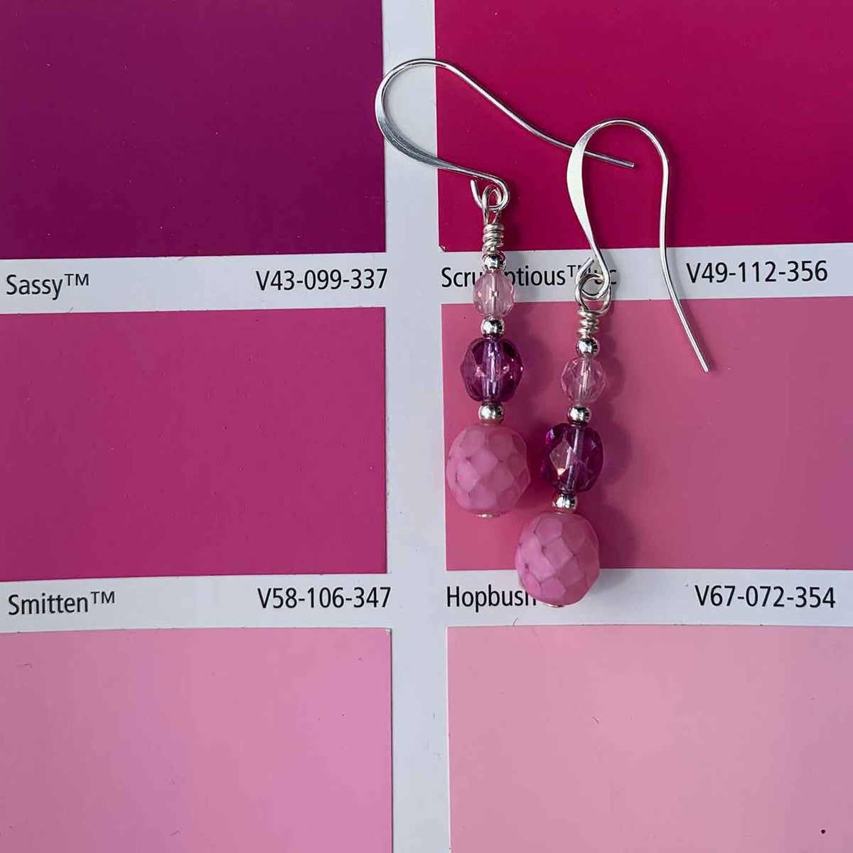 pink silver earrings jewellery nz
