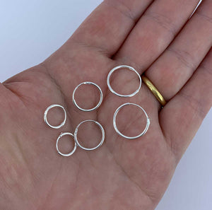 Silver hoop earrings online