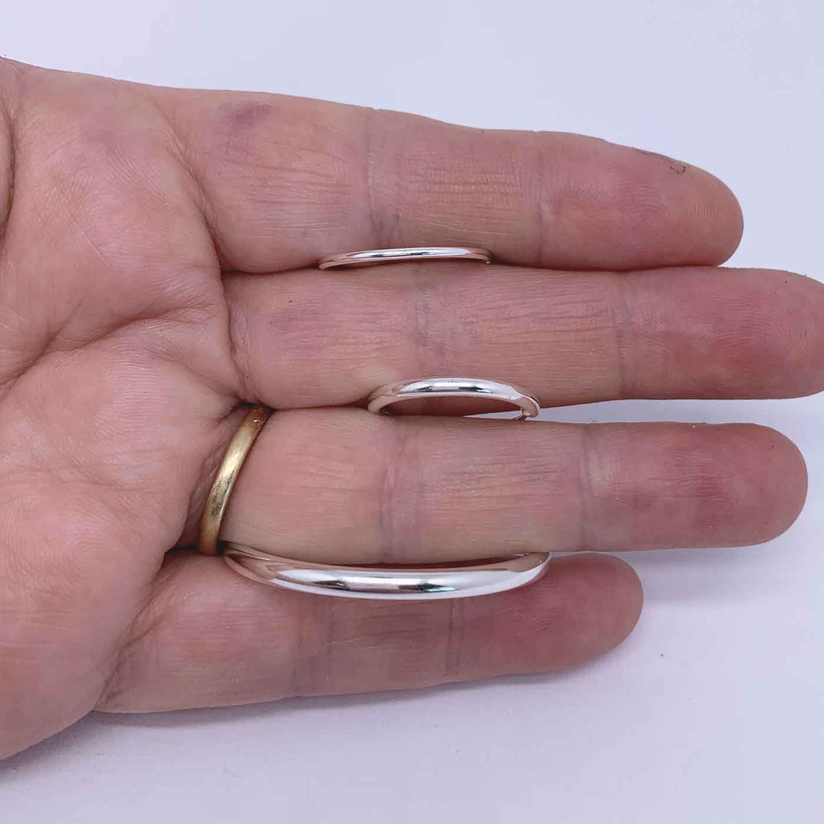 Silver Hoop 3mm thick 3 sizes