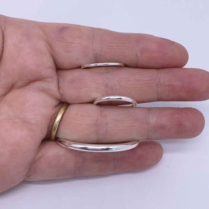 Silver Hoop 3mm thick 3 sizes