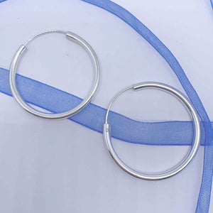 Silver Hoop 3mm thick frenelle