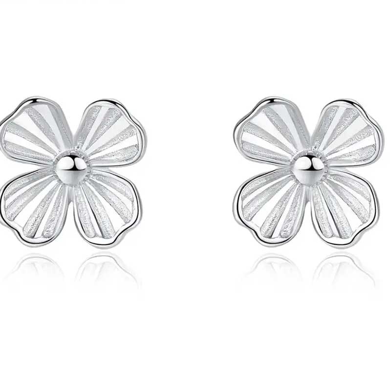 silver stud flower earring jewellery online nz