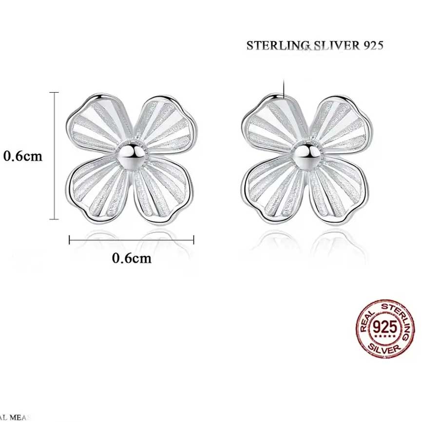 silver stud flower earring jewellery online nz
