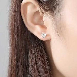 silver stud flower earring jewellery online nz