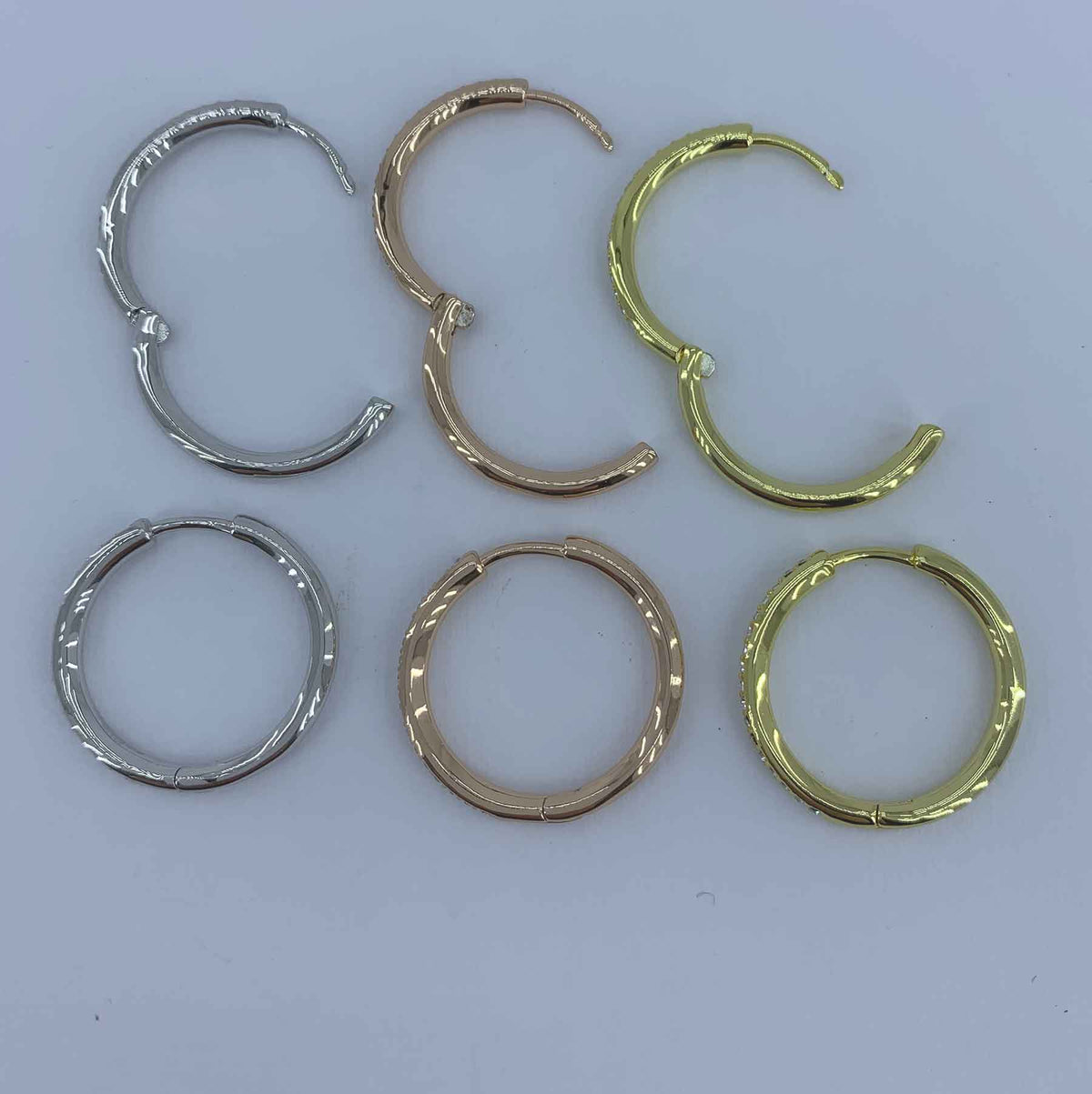 rose gold crystal hoop earrings for women