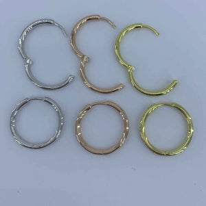 gold hoop crystal earrings for women all three