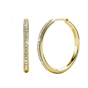 gold hoop crystal earrings for women gifts nz
