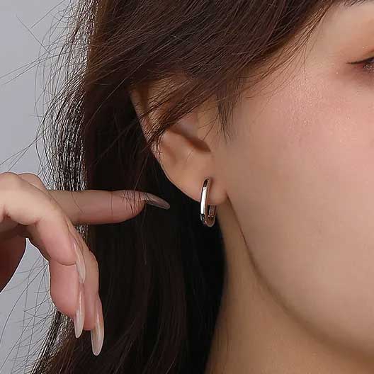 huggie silver hoop earrings jewellery women nz