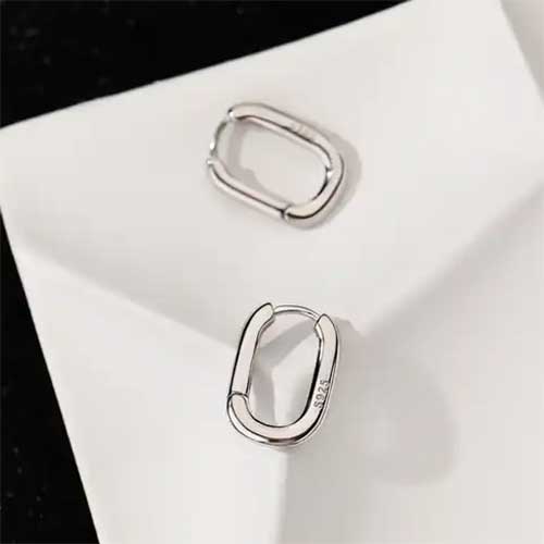 silver huggie earrings