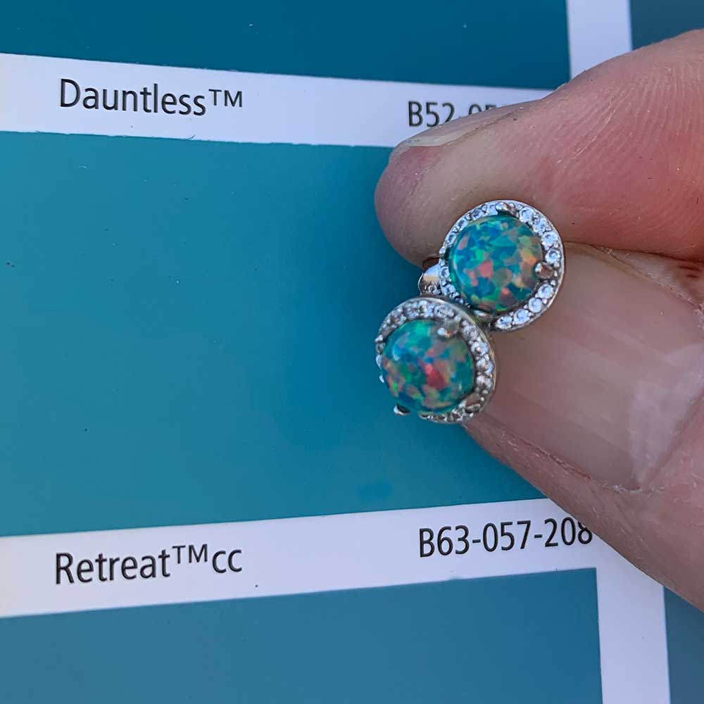 green opal silver earrings jewellery nz