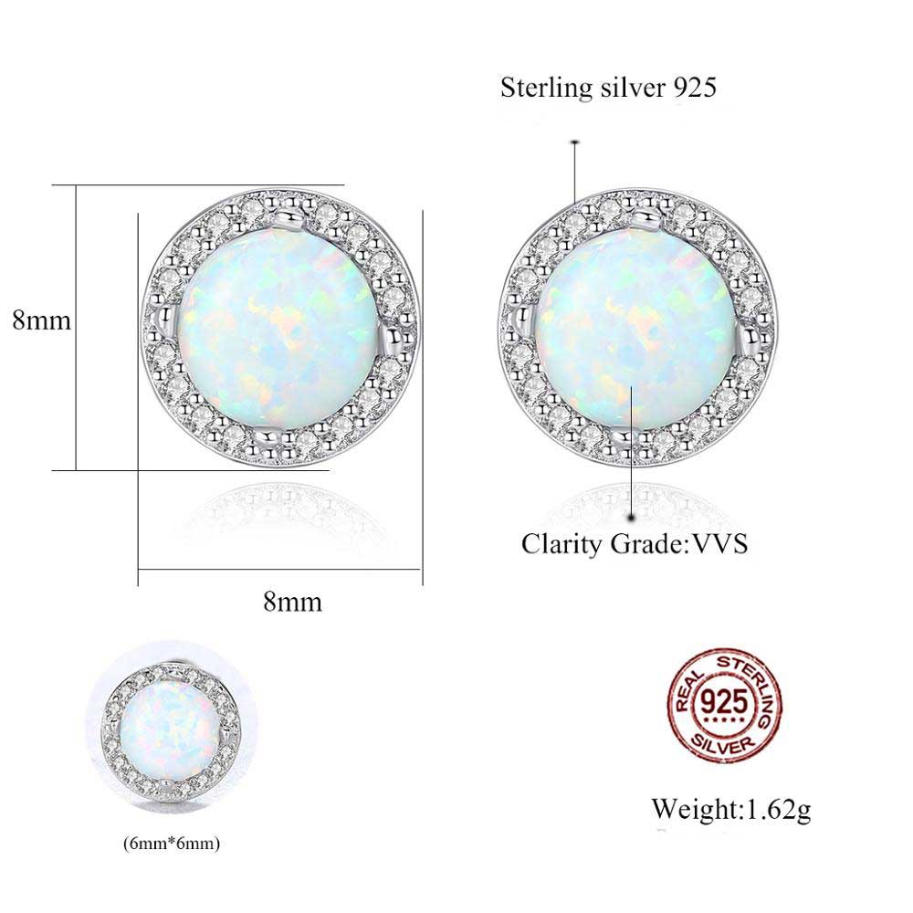 white opal stud earrings silver jewellery nz