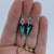 blue crystal hook earrings silver