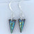 blue crystal hook earrings silver