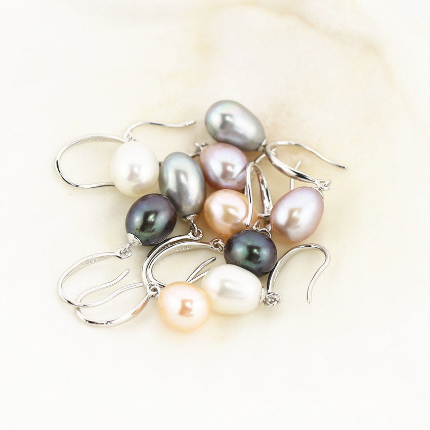 frenelle jewellery earrings pearl grey silver
