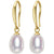 gold drop earrings white pearl