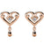 rose gold crystal stud earrings for women