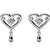 18K White Gold Crystal Heart Earrings "Elizabeth"