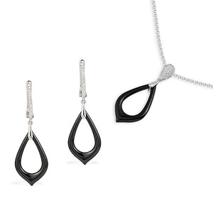 black silver jewellery set for women
