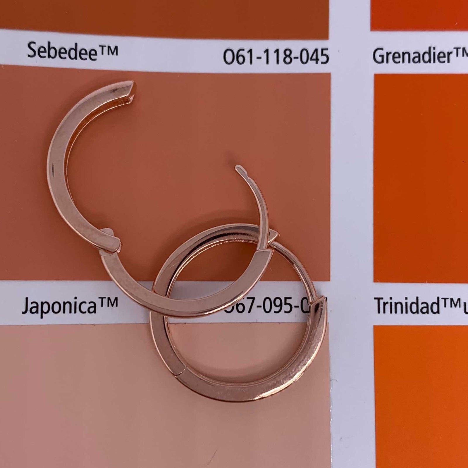 rose gold opal hoop earrings